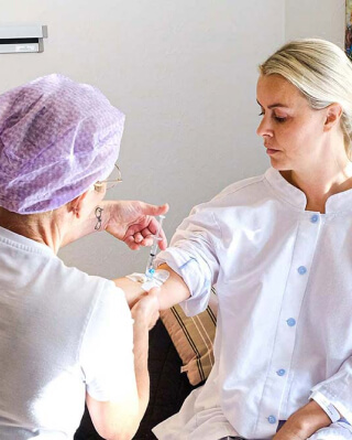 Kig indenfor på klinikken